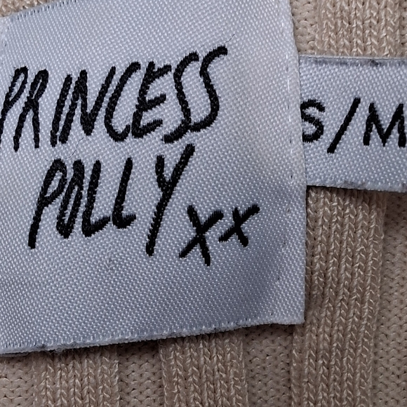 NWOT Princess Polly Beige Cropped & Ribbed Cardigan/ Top    Size S/M - Picture 16 of 16
